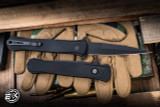 ProTech Large Don Automatic Folding Knife Black w/ MOP Button 4.5" Spear Point DLC Black 1921-LTD