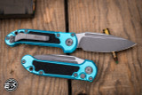 Microtech LUDT Gen III Automatic Folding Knife Turquoise 3.4" M390 Drop Point Apocalyptic Stonewash 1135-10APTQ