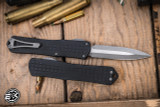Heretic Knives Manticore X  OTF Automatic Knife Battle Worn 3.75" Dagger Black H032F-5A