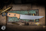 Benchmade Benchmade Meatcrafter Kitchen Cutlery Fixed Blade Knife Maple Valley Richlite/Black G10 6.14" 154 Trailing Point Stonewash 4050-02Meatcrafter Fixed Blade Knife Maple Valley Richlite 6.14" Stonewash Satin 4050-02