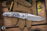 Sharknivco Edison Barajas Custom WAKA Folding Knife Titanium/ Gills Purple Flow CamoCarbon 3.25" Blasted -EKnives EKclusive