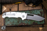 Demko Knives MGAD20 Folding Knife White G10 3.75" Kopis Stonewash