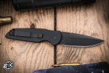 Preowned-Protech TR-3 Tactical Response SWAT Operator Automatic Knife Tritium Button 3.5" Black