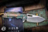 Preowned-A2D Attn2Detail Mark 1 Medium Green Titanium No Pimento 3.25" MagnaCut Satin Drop Point