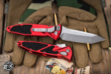 Microtech Socom Elite Automatic Folding Knife Red 4" Tanto Stonewash 161A-10RD