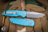 ProTech TR-3 Automatic Folding Knife Limited Tiffany Blue  Aluminum 3.5" Stonewash  TR-3 LTD