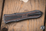 Hawk Knives Deadlock Model C Titanium DLC Copper Carbon Fiber Inlays 3.5" M390 DLC Dagger