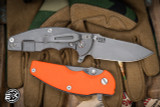Rick Hinderer Knives Jurassic Slicer-Hollow Ground Orange G10 3.4″ MagnaCut Working Finish