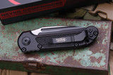 Preowned-Microtech LUDT Gen III Automatic 3.4" Drop Point Black 1135-1T