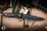 Preowned-Microtech Socom Alpha Fixed Blade Knife Carbon Fiber 5.0" DLC Drop Point  113-1DLCCFS
