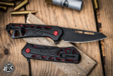 Buck Knives 811 Trace Ops Folding Knife Black/Red Aluminum 3.2" 7Cr17 Reverse Tanto Black 0811BKS