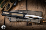 Microtech/Marfione Custom Atreus ZBP OTF Automatic Bronze Titanium-Carbon Fiber 4" M390 Dagger Mirror Polish 1290-HPBZTI-MCK