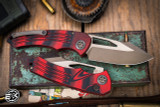 Heretic Knives "Pariah" Manual Folding Knife Red G10 4" MagnaCut Bronze H046-7A-G10/RD