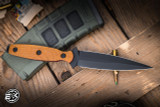 Toor Knives Pin-Up Specter Fixed Blade Knife Tan Micarta 4.75" Dagger Gunkote