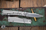 Notorious EDC Kingpin Folding Knife Gray Titanium 2.9" MagnaCut Drop Point Stonewash