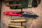 Microtech Socom Elite Manual Folding Knife Red Aluminum 4" Clip Point Black 160-1RD