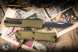 Microtech Hera II Mini OTF Automatic Knife OD Green 3" Drop Point Black 1703M-1OD