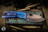 Medford TFF-1 Tactical Fighting Folder Knife Blue-Violet "Cobblestone Fade" Titanium  4.0" S45VN Vulcan