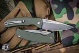 ProTech Whiskers MAGIC 2 Scale Release Automatic Folding Knife Solid Green 3.75" Drop Point Stonewash M2601-GREEN