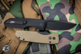 ProTech Vero Designs Synapse Automatic Folding Knife Black with Green Linen Aluminum/Micarta 3.5" MagnaCut DLC Black