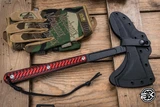 *Ekclusive* RMJ Tactical Kestrel Feather Tomahawk Black Widow G10 13" 80CRV2 Graphite Black