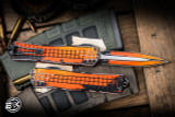 Heretic Knives Manticore X Frag OTF Automatic Knife Cell-Shaded Orange 3.75" Double Edge Black H032F-CS-OG