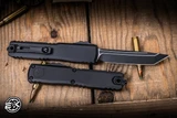 Microtech Ultratech Gen III ZBP OTF Automatic Knife BlackTactical Aluminum 3.5" M390 Tanto Black 1123-1T