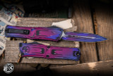 Microtech Combat Troodon Gen III OTF Automatic Knife Cell-Shaded Purple 4" M390 Dagger 1142-1PUCOMICS