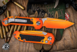 Microtech LUDT Gen III Automatic Folding Knife Sunrise Aluminum 3.4" M390 Tanto Sunrise Cerakote 1136-1LPSUS
