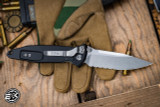 Microtech Socom Elite Manual Folding Knife 4" Clip Point Stonewash Serrated 160-11