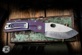 Medford TFF-1 Tactical Fighting Folder Violet "Lightning" 4.0" S45VN Tumbled