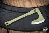 RMJ Tactical MORTIFER Mini Tomahawk Neck Knife Pendant 4" Crocodile Green