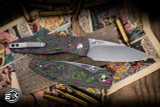 Three Rivers Manufacturing ATOM Folding Knife Watermelon Sugar Camo Carbon 3.5" Mike Irie Hollow Ground