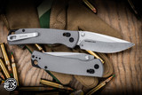 Kershaw Sequence Duralock Manual Folding Knife Gray GFN 3.3" 8Cr13MoV Drop Point Stonewash 1426