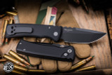 Chaves Knives/ProTech Automatic Folding Knife Black Aluminum 3.3" S35VN Tanto DLC
