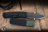 ProTech "Whiskers" BR-1 Magic Bolster Release Automatic Folding Knife Black Textured Green Bolster 3" DLC BR-1.7LTD-GREEN-DLCW
