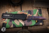 Microtech Marfione Select Combat Troodon Gen III OTF Knife 4" Dagger Baker Forge CopperMai Damascus DLC 1142-16MS3