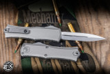 Microtech Hera II Mini OTF Automatic Knife Natural Clear 3" M390 Dagger Stonewash 1702M-10NC