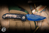 Microtech Marfione Select LUDT Gen III Automatic Folding Knife Blue Accents 3.4" Blued Baker Forge CopperMai Damascus 1135-16MS2-2