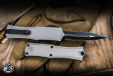 Microtech Hera II Mini OTF Automatic Knife Natural Clear 3" M390 Dagger Black 1702M-1NC