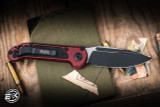 Microtech LUDT Gen III Automatic Folding Knife Merlot Red Aluminum, Grip Inlay 3.4" M390 Drop Point Black 1135-1MR