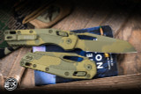 Microtech Standard Issue "MSI" Ram-LOK Manual Folding Knife Bazooka Camo Green 3.85" 210T-1PMBOC-X9Z10