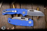 Demko Knives AD20.5 Folding Knife Blue G10 3" CPM 20CV Shark Foot