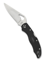 Spyderco Byrd Harrier 2 Lightweight Folding Knife Black FRN 3.4" 8Cr13MoV Drop Point Satin CBY01PBK2