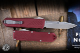Guardian Tactical RECON-035 G2 OTF Automatic Knife Red 3.3" MagnaCut Drop Point Stonewash 94511-G2-RD