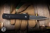 Kershaw LiveWire OTF Automatic Knife Black Carbon Fiber 3.36" Spearpoint Damascus 9000CFDAM