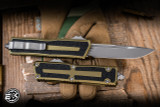 Microtech Scarab II Gen III OTF Automatic Knife OD Green Aluminum 4" M390 Drop Point Apocalyptic Stonewash 1278-10APOD