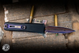 Microtech Marfione Custom Select UTX-85 Gen III OTF Purple Accents 3" Dagger Blued CopperMai Damascus 1232-16MS3-1