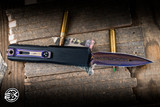 Microtech Marfione Select UTX-85 Gen III OTF Purple Accents 3.1" Dagger Blued CopperMai Damascus 1232-16MS3-1