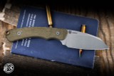 Tactile Knife Co. Redhawk Fixed Blade Knife Green Micarta 2.75" MagnaCut Tumbled Reverse Tanto